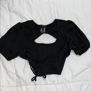 Black crop top